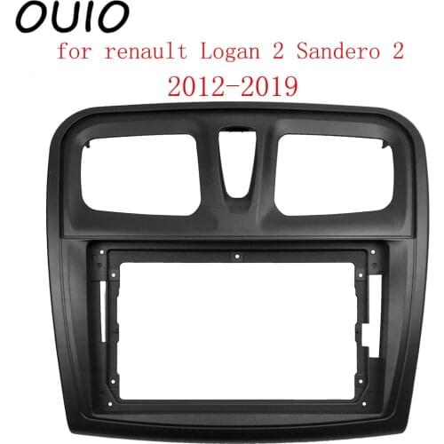 9 inch car dashboard Double Din DVD frame decoration kit dashboard panel suitable for RENAULT Logan 2 Sandero 2 2012-2019 frame