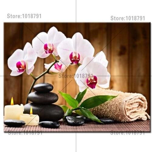 Diamond Embroidery Orchid Flower Needlework Cross Stitch Set Full Square Diamond Flower Diy Diamond Painting Mosaic