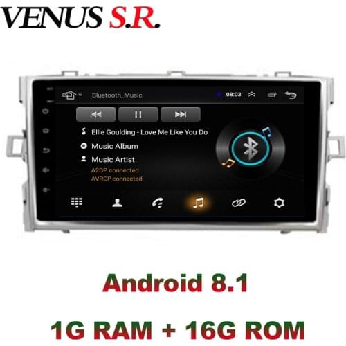 VenusSR Android 8.1 2.5D car dvd for Toyota Verso EZ Radio multimedia Radio stereo gps navigation