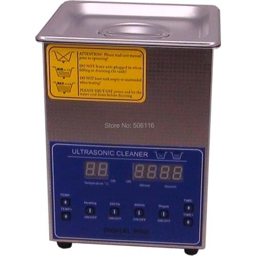 Free ship Brand new dual double frequency 28khz 40Khz digital ultrasonic cleaner cleanering machine 2L