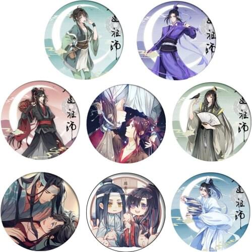Mo Dao Zu Shi Cosplay Badge Lan Zhan Chen Qing Ling Brooch Pin Anime Accessories For Clothes Backpack Decoration gift