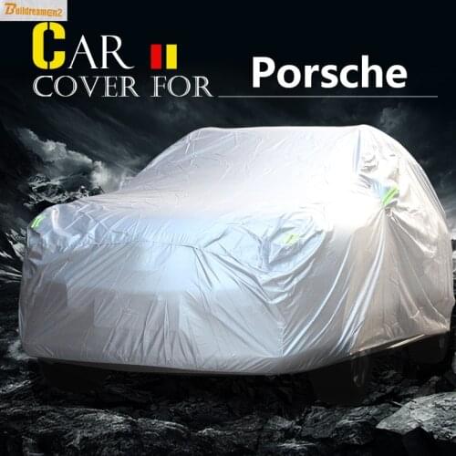 Buildreamen2 Car Cover Outdoor Anti-UV Sun Rain Snow Scratch Dust Resistant Cover Waterproof For Porsche Macan Panamera Cayenne