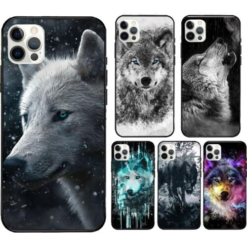 Wolf Howls Art Case For iPhone 12 Pro Max 11 Pro Max X XR XS MAX SE 2020 6S 7 8 Plus 12 Mini Back Cover