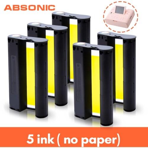 Absonic Work for Canon Selphy Ink Cassette KP-108IN RP-108IP Photo Printer CP1200 CP1300 CP910 CP900 Color Ink Paper Printing