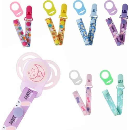 Baby Pacifier Chain with Holder Clip Adapter for MAM Rings Dummy Soother Nipple Leash Strap