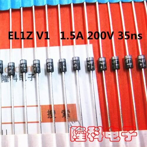 Original new 100% EL1Z diode ELIZ EL1ZV1 DO-41 2A L1Z 1.5A 200V EL1ZV (Inductor)