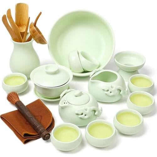 Ceramic kiln tea set kung fu tea sets teapot teacup boutique luxury gift ceramic tea cups teapot