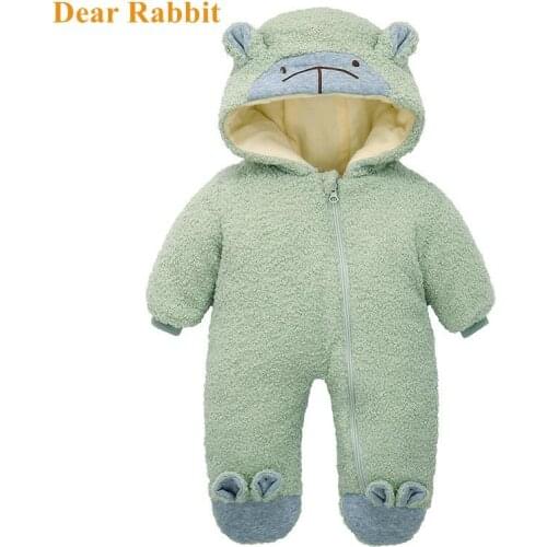 Winter Baby Clothes For Infant Girls Overalls Newborn Bodysuit Costume Plus velvet Romper For Baby Boys Jumpsuit Toddler coat