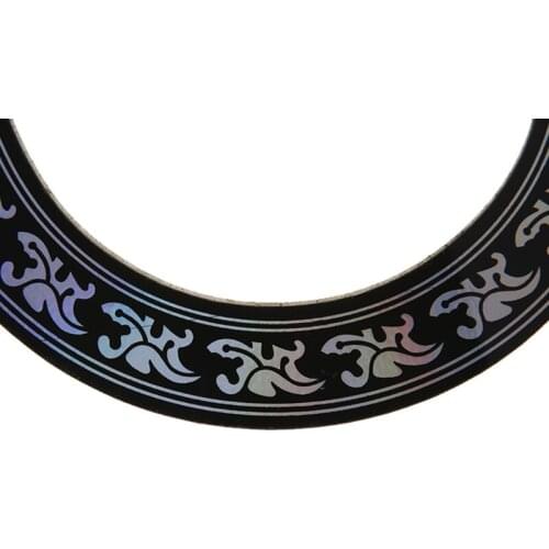 WXTF Hard PVC Circle Sound Hole Rosette Inlay for 38 39 inch Acoustic Guitars Decal