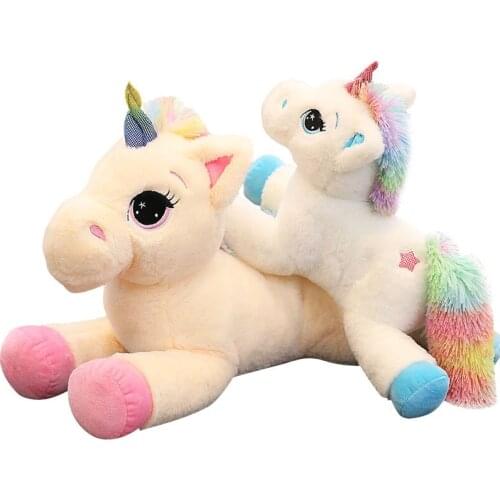 40-80cm Cute Unicorn Plush Toys for Kids Stuffed Animals Soft Doll Cartoon Unicorn Animal Horse High Quality Gift For Children