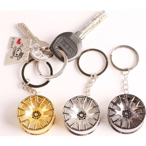 Fashion Wheel Rim Key Chain Model Wheel Metal Keychain Car Key Chain Key Ring Wheel Hub Key Ring Pendant Jewelry Gift