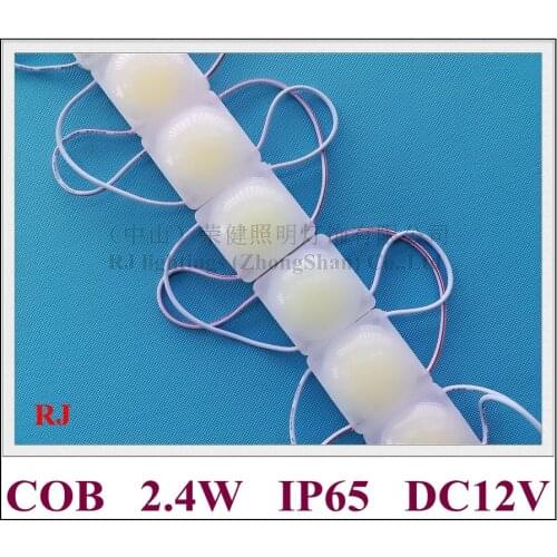 LED light module COB with lens ultrasonic seal for sign letter banner DC12V 2.4W 240lm 34mmX34mm IP65 high lumen 100pcs / lot
