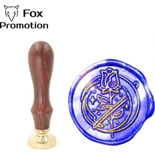 Moon Rose myth wizard Wax Stamp Exquisite Paint wood handle,Ancient Seal Retro Stamp,Personalized Stamp Wax Seal High Quality