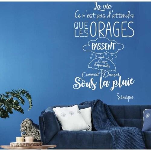 Sticker Citation La Vie Ce N'est Pas D'attendre Vinyl Wall Art Decal Wallpaper Living Room Home Decor Poster Seneque Room Decor