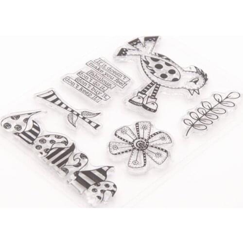 New 2021 Cartoon Chick Windmill Leaves Stamps for Scrapbooking Transparent Rubber Seal Stamp for Card Making