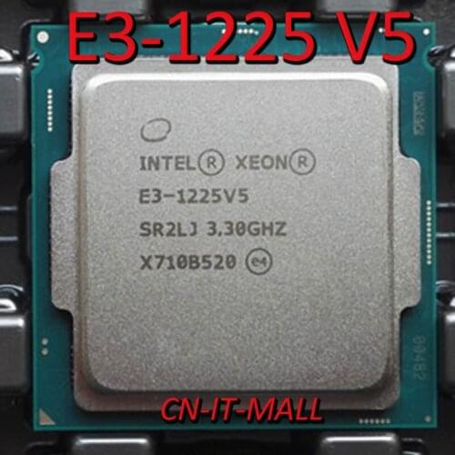 Intel Xeon E3-1225 V5 CPU 3.3GHz 8M 4 Core 4 Threads LGA1151 Processor