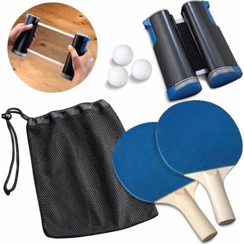 Professional Table Tennis Sports Trainning Set Racket Blade Mesh Net Student Sports Equipment Simple Portable