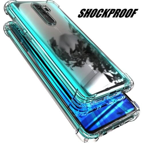 Luxury Shockproof Silicone Case For Xiaomi RedMi 9 9A 9AT 9C 9C NFC Note 7 8 8T 9 S 9S Pro Global Version Transparent Back Cover