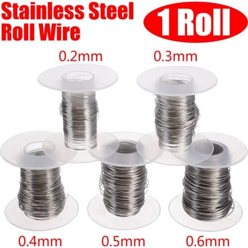 30Meter Stainless Steel Roll Wires 0.2mm-0.6mm Soft Wire Cable Rope Jewelry Bracelet Craft Wires For Home Tools