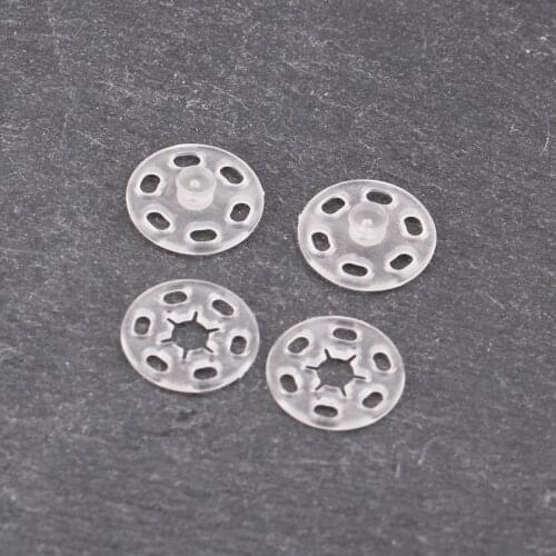 ABS clothing Transparent Press Button 100pcs 7mm/10mm/15mm/18mm Small plastic Snap Fasteners Press Button Stud sewing accessory