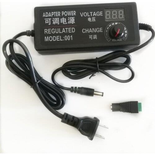 Adjustable AC to DC 3V-24V 2A Universal adapter with display screen voltage Regulated power supply adatpor