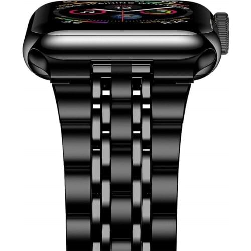 Stainless steel strap for apple watch band 44mm 40mm 42mm 38mm iwatch series 6/SE/5/4/3/2/1 bracelet metal Butterfly buckle belt