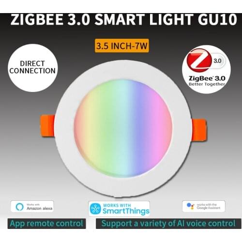 Tuya Zigbee 3.0 Smart Lamp Tube Home Embedded Ceiling Light Voice Remote Control Compatible With Alexa/Google Home Smart Home
