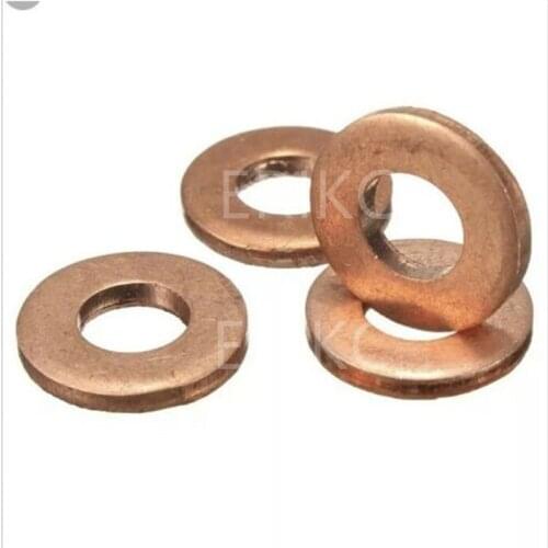 10PCS COMMON RAIL DIESEL INJECTOR COPPER WASHER SEAL for RENAULT (size:7.4*15*3) Thickness=3mm