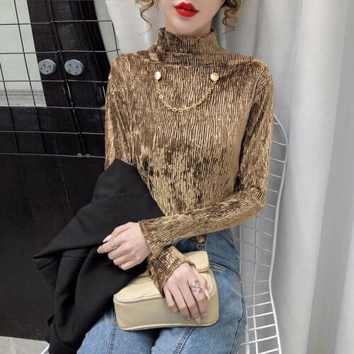 Womens bottoming shirt spring and autumn new style Western-style long-sleeved slim retro shirt