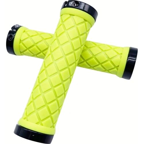 Cycling Lockable Handle Grip Anti Slip Grips for MTB Folding Bike Handlebar Bicycle Parts Alloy + Rubber Bike Accessories 1Pair