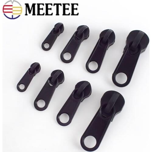 10/20pcs Meetee 3# 5# 8# 10# Plastic Zip Slider for Nylon Zipper Home Textile Garment Luggage Handmade Sewing Accessory ZA244