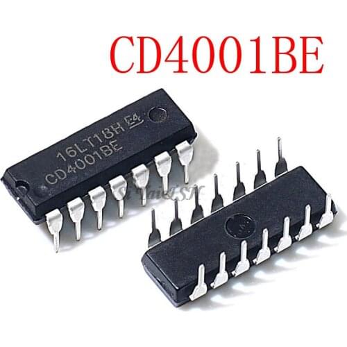 10pcs/lot CD4001BE HEF4001BE CD4001 HEF4001 4001BE DIP-14