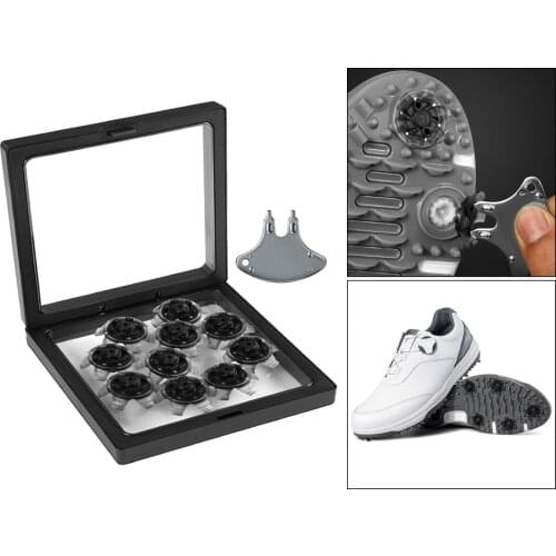 10x Golf Shoe Spikes Replacements Easy Install Twist Cleats Comfortable Better Grip Golfer Shoes Studs Fathers' Day Gift
