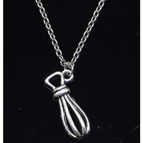 20pcs Fashion Necklace 13x10mm eggbeater whisk kitchen cooking Pendants Short Long Women Men Colar Gift Jewelry Choker