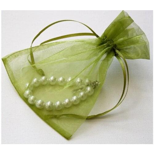 200 Pieces 9x12cm Moss Green Organza Bags Christmas Wedding Gift Bags Jewelry Bags Gift packing Pouches