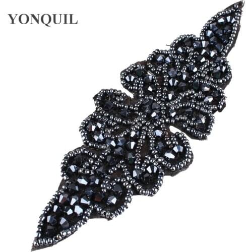 4.7*14 CM Sewing On Rhinestone Applique Crystal Rhinestones DIY Wedding Evening Dress Or Hats Dcraf Accessories 12Pcs SYBB133