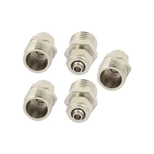 PC6-02 12mm Dia Push in Pneumatic Air Quick Connect Tube Fitting Coupler 5pcs