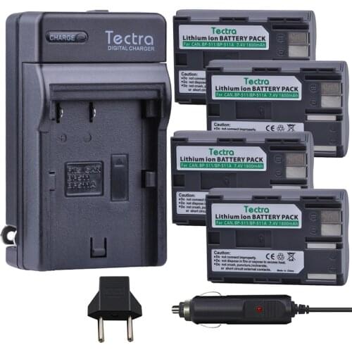 4x1800mAh BP-511 BP-511A BP 511A for BP511 bp 511a Li-ion Battery Charger set for Canon EOS 40D 300D 5D 20D 30D 50D