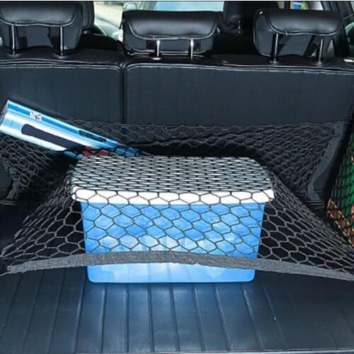 Alijunda Nylon Car Rear Cargo Net Trunk Storage Organizer Net for Skoda Octavia Fabia Rapid Superb Yeti Roomster