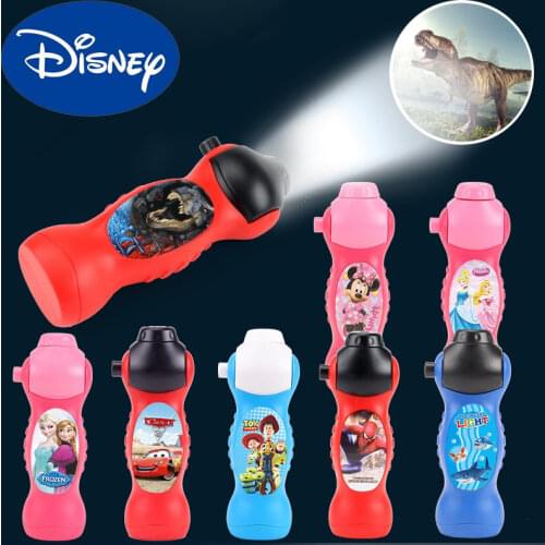 Disney Cartoon Projection Flashlight Mickey Mouse Cars Toy Story Frozen Elsa Marvel Spider-Man Kid Christmas Halloween Party Toy