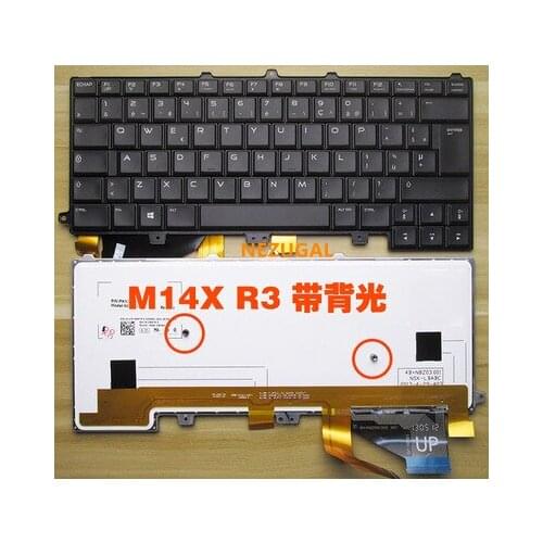 Laptop Keyboard for Dell Alienware M14X R3 Keyboard with backlit backlight