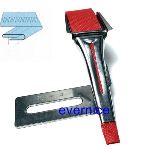 Belt Loop Folder Edges Overlapping For Industrial Two Needle Sewing Machine