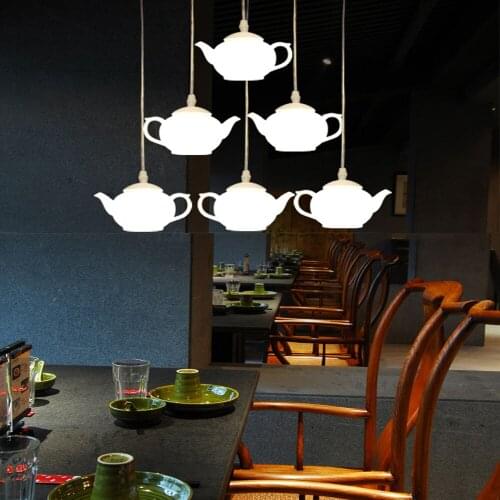 Loft Teapot Droplight Acrylic Ceiling Pendant Fixture Light Lamp Decorate Cafe Bar Restaurant Lighting