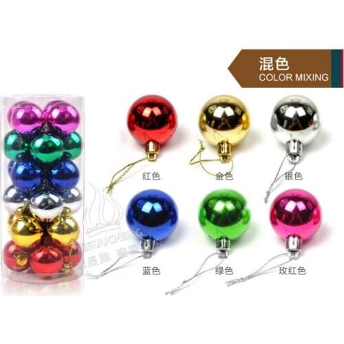 Wholesale Electroplating Colorful bals barrelled Christmas balls Christmas Tree Decoration Balls