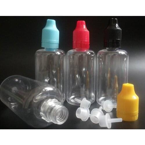 1000pcs Plastic 60ml Bottle E Liquid Dropper Bottle With Long Thin Tip And Childproof Tamper evident Cap empty oil bottles