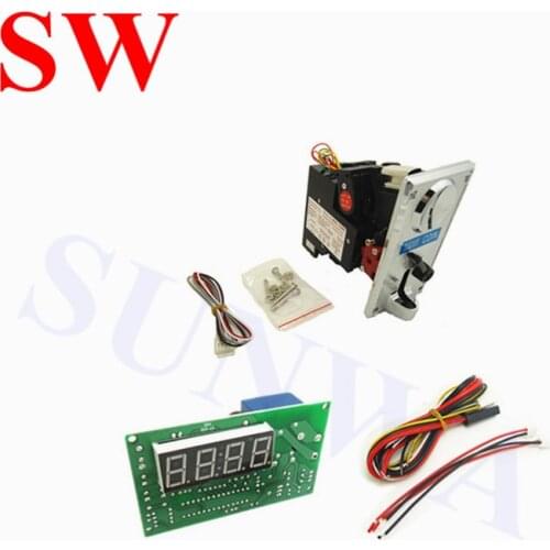 Plastic front plate KAI-738C CPU coin operated time control system coin acceptor selector with JY-15A timer board arcade DIY kit