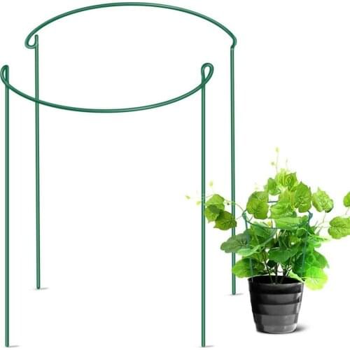 Half Round Garden Climbing Plant Support Ring Hoop Metal Plant Stake For Garden Vine Rack Tomato Cage
