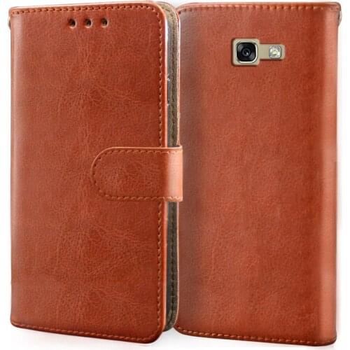 Luxury Leather Flip Case For Samsung Galaxy A3 A5 A7 2017 Case Wallet Card Stand leather and silicone Cover For Galaxy A7 2018