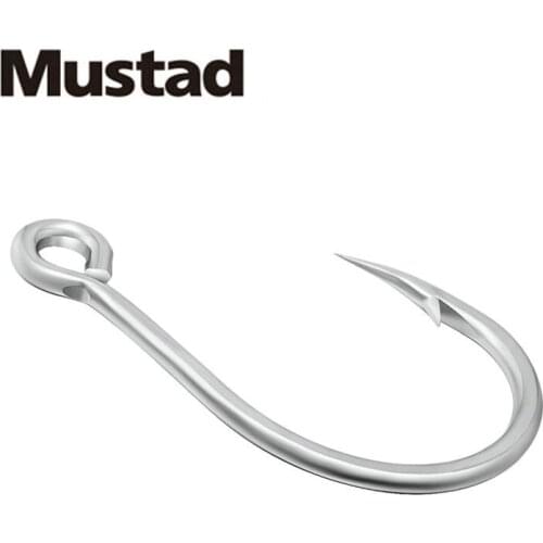 Mustad Fishing Hooks KAIJU Hooks 10121 High Carbon Steel Barbed Hook Jigbait Lure Sea Fishing Black Fish Snake Head Anzol Pesca
