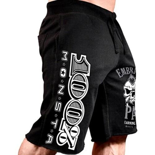 Summer Mens Slim Brand Shorts Calf-Length Fitness Bodybuilding Fashion Casual Gyms Jogger Workout Beach Short pants Sportswear